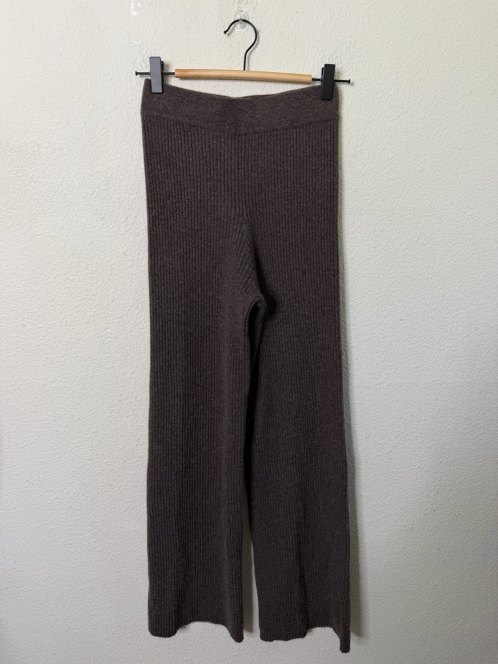 Nap Loungewear Cashmere Rib Knit Leisure Bottoms Dark Brownie Pants Size M - Picture 5 of 9